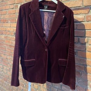 Beautiful Burgundy Velvet Blazer